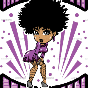 Made With Melanin Purple DTF Transfer