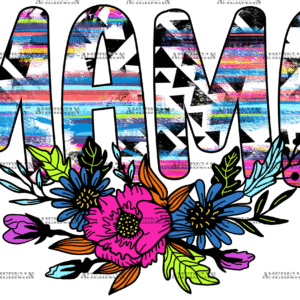 Mama Aztec Flowers DTF Transfer