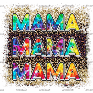 Mama Mama Mama Multicolor DTF Transfer