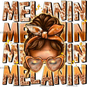 Melanin Mess Bun Girl DTF Transfer