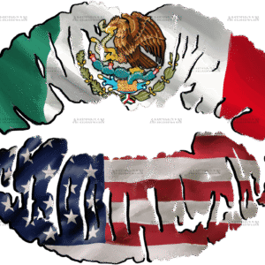 Mexico USA Lips Dtf Transfer