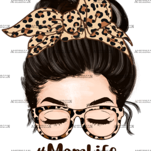 Mom Life Messy Bun DTF Transfer