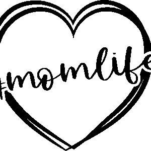 Momlife Heart Black DTF Transfer