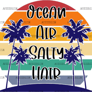 Ocean Air Salty Hair DTF Transfer