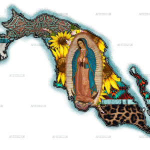 Our Lady Of Guadalupe Mexico Map Dtf Transfer