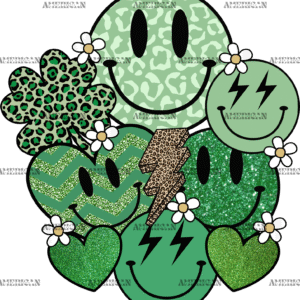 Patricks Day Smilies DTF Transfer