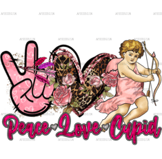 Peace Love Cupid DTF Transfer