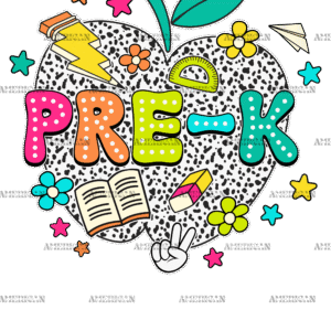 Pre-K Apple DTF Transfer