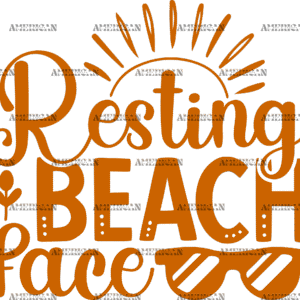 Resting Beach Face-1  DTF Transfer