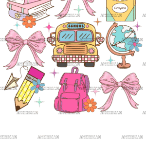 School Stationary DTF Transfer