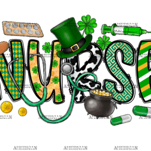 St.Patricks Day Nurse DTF Transfer