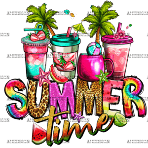 Summer Time Drinks  DTF Transfer
