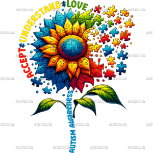 Sunflower Autism Awareness-2 DTF Transfer
