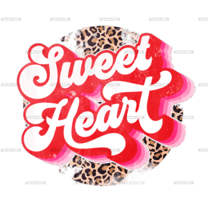 Sweet Heart Retro Grunge Circle DTF Transfer