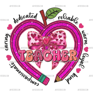 Teacher Bow DTF Transfer