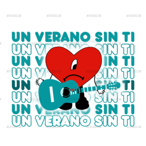Un Verano Sin Ti Guitar-2 DTF Transfer