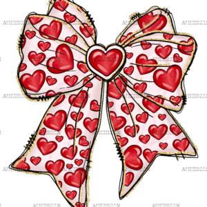 Valentine Bow-10 DTF Transfer