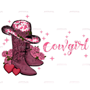 Valentine Cowgirl DTF Transfer