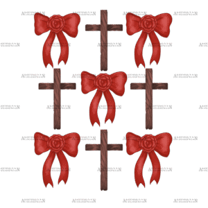 Valentine Cross Bows DTF Transfer