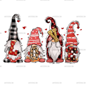 Valentine Gnome Love DTF Transfer