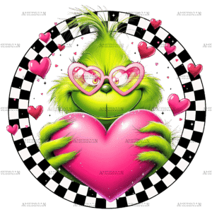 Valentine Grinch DTF Transfer