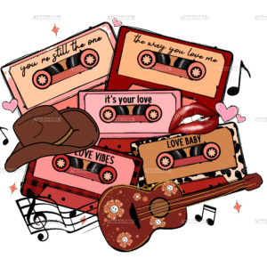 Valentine Love Tapes DTF Transfer