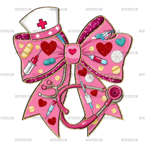 Valentine Nurse Bow-3 DTF Transfer
