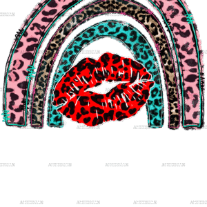 Valentines Day Lip Rainbow DTF Transfer