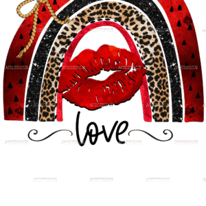 Valentines Day Rainbow Lips Love DTF Transfer