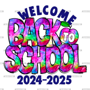 Welcome Back To School Tie-dye-2 DTF Transfer