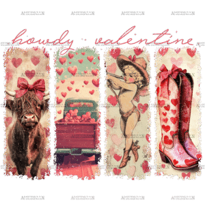 Western Howdy Valentine-2 DTF Transfer