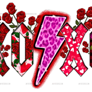 Xoxo Bolt Rose DTF Transfer
