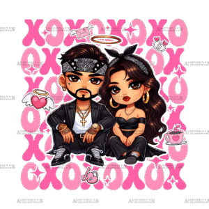 Xoxo Couple-2 DTF Transfer