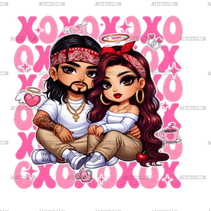 Xoxo Couple-7 DTF Transfer
