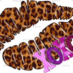 Xoxo Leopard Lips DTF Transfer