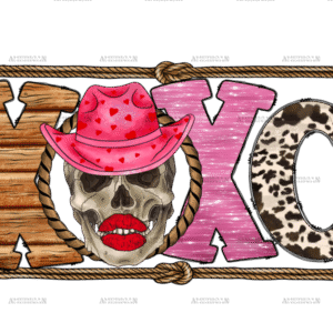 Xoxo Skull DTF Transfer