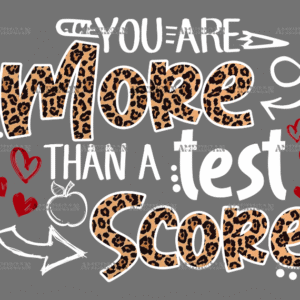 You Are More Than A Test Score White DTF Transfer