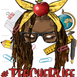 Afro Teacher Life DTF Transfer
