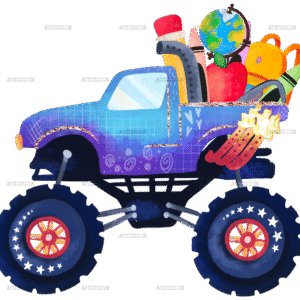 Back To School Truck DTF Transfer