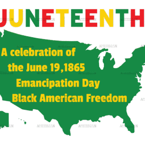 Juneteenth America Map DTF Transfer