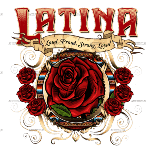 Latina Rose Dtf Transfer
