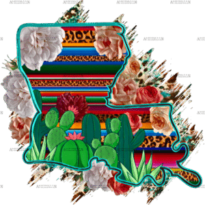 Louisiana Map Serape DTF Transfer