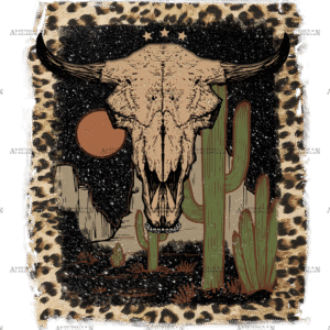 Retro Bull Skull DTF Transfer