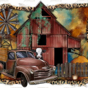 Rustic Country Barn DTF Transfer
