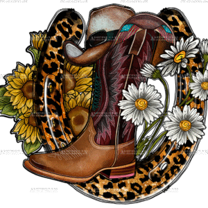 Western Horseshoe Cowboy DTF Transfer