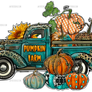 Western Pumpkin Farm Truck DTF Transfer