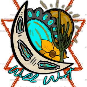 Wild West Turquoise Moon DTF Transfer